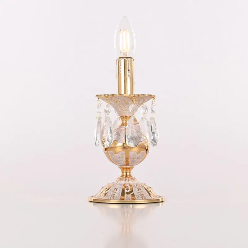 Настольная лампа декоративная Bohemia Ivele Crystal AL77 AL77500L/1-23 GW