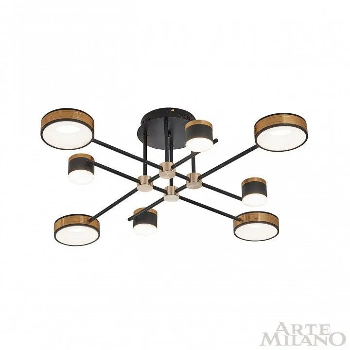 Потолочная люстра Arte Milano Ferrara-72040 272040/8 BK/GD