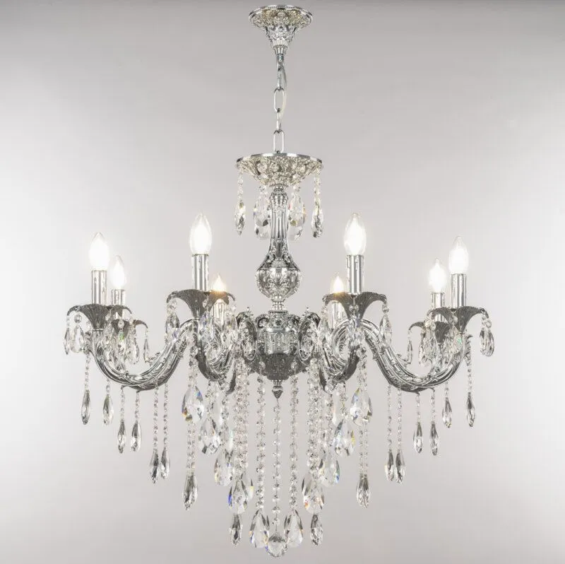 Подвесная люстра Bohemia Ivele Crystal AL7901 AL79101/8/250 B Ni