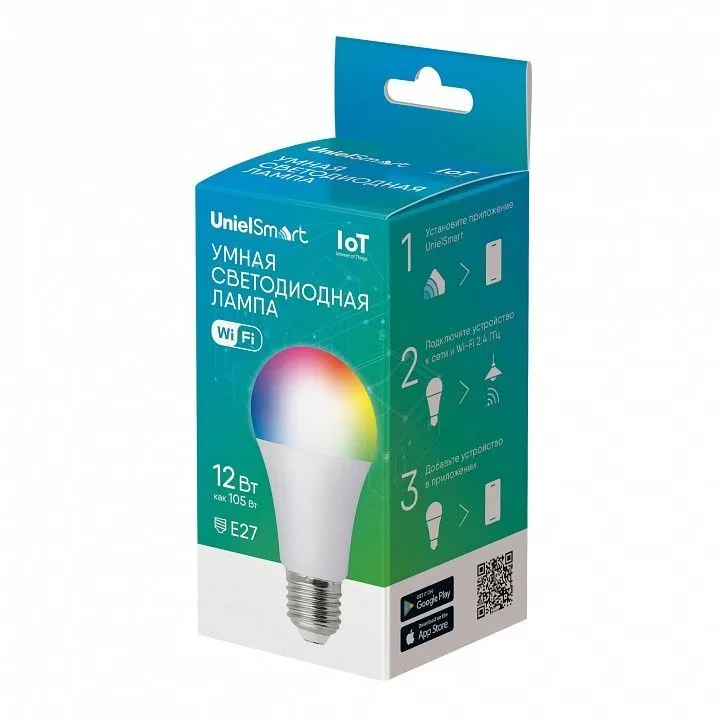 Лампа светодиодная с управлением через Wi-Fi Uniel  E27 12Вт 2700 - 6500K UL-00011654