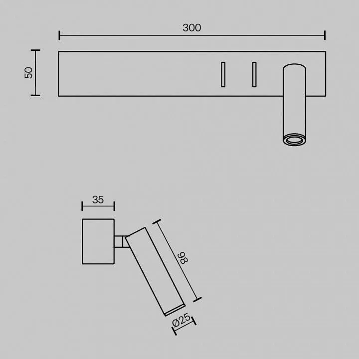 Бра Maytoni Technical Комодо C031WL-L8W3K1