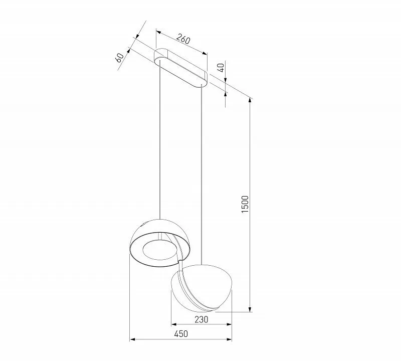 Подвесной светильник Eurosvet Emisfero 50083/2 LED золото Подвесной светильник Eurosvet Emisfero 50083/2 LED золото
