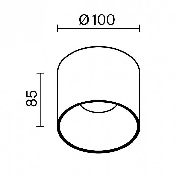 Накладной светильник Maytoni Technical Альфа C064CL-01-15W4K-D-RD-WB