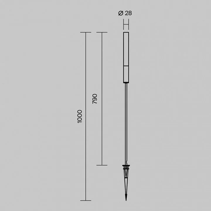 Наземный высокий светильник Maytoni Outdoor Блеск O487FL-L3GF3K1