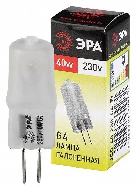 Лампа галогеновая Эра  G4 40Вт 3000K G4-JCD-40W-230V-FR