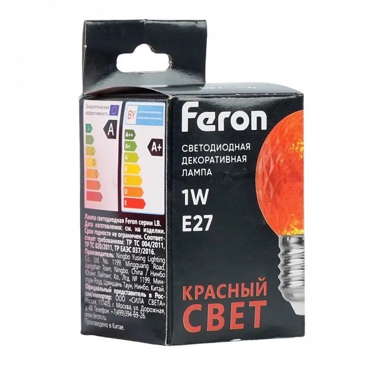 Лампа светодиодная Feron  E27 1Вт K 52164