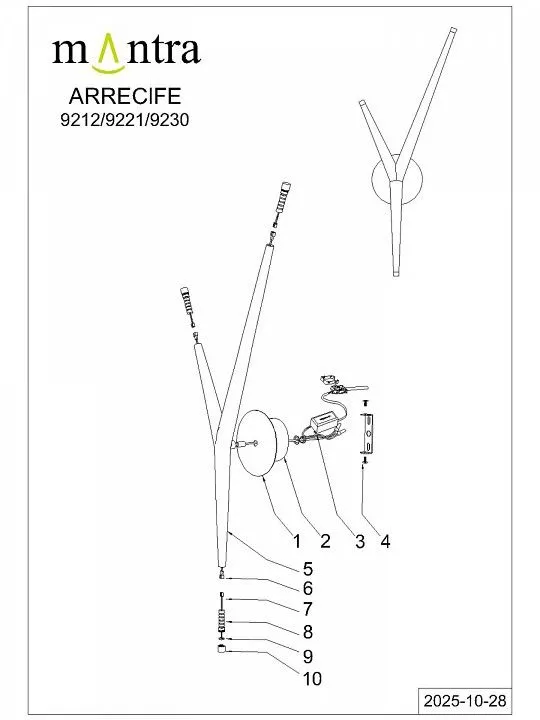 Бра Mantra Arrecife 9230