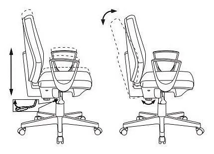 Кресло компьютерное Бюрократ CH-545 1418126