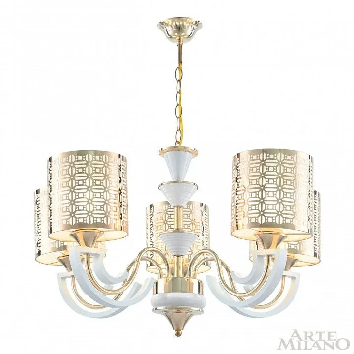 Подвесная люстра Arte Milano Florentia-8857 308857/5 Wh/Gd