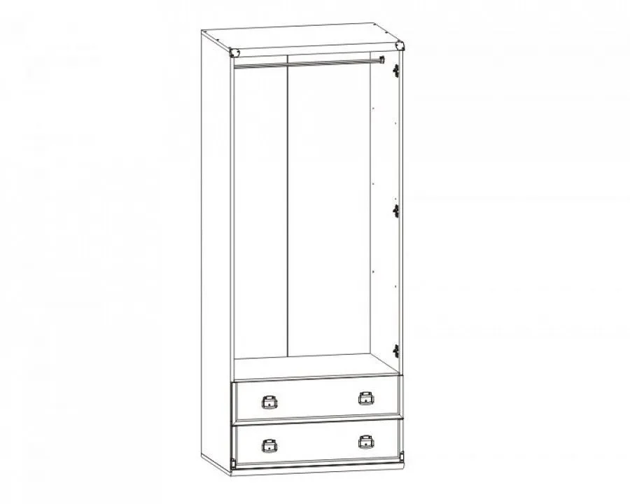 Шкаф платяной Индиана JSZF 2d2s