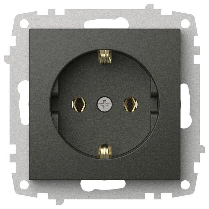 Розетка с заземлением, без рамки Elbi Eleсtriс Zena Vega 609-011100-217