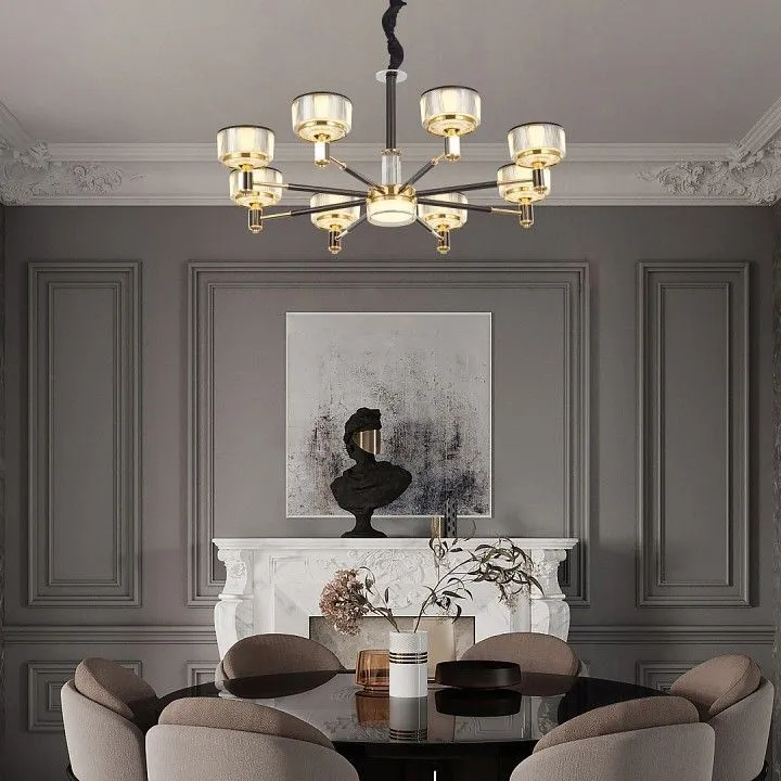 Подвесная люстра Arte Milano Neapolis-76210 276210/8 BK/GD