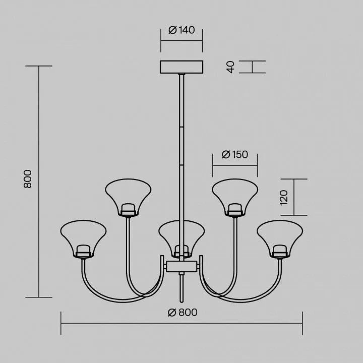 Люстра на штанге Maytoni Династия MOD402PL-L30BS3K