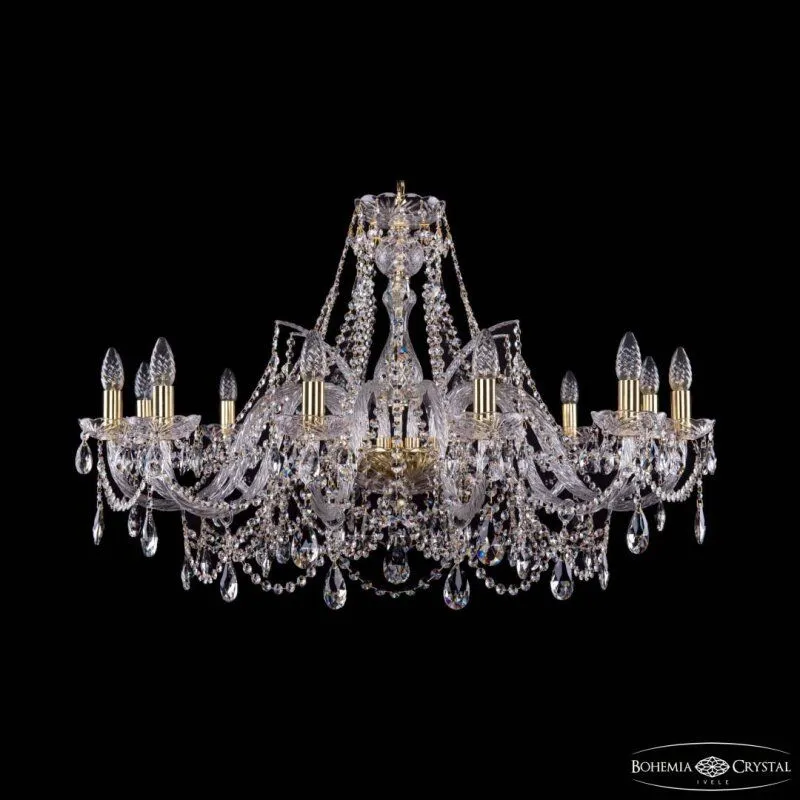 Подвесная люстра Bohemia Ivele Crystal 1411 1411/12/360 G