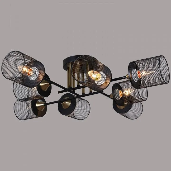 Люстра на штанге Reluce  38460-0.3-08 BK+COPPER