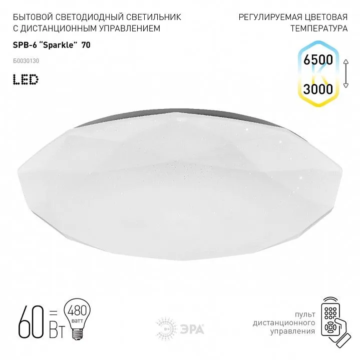 Накладной светильник Эра Классик SPB-6-70-RC Sparkle