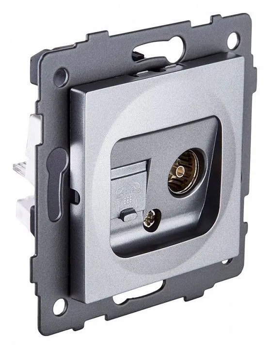 Розетка двойная RJ-11 и Ethernet RJ-45, без рамки Kollinger  REA-013GY