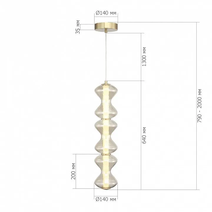 Подвесная люстра ST-Luce SPINE SL6136.213.01