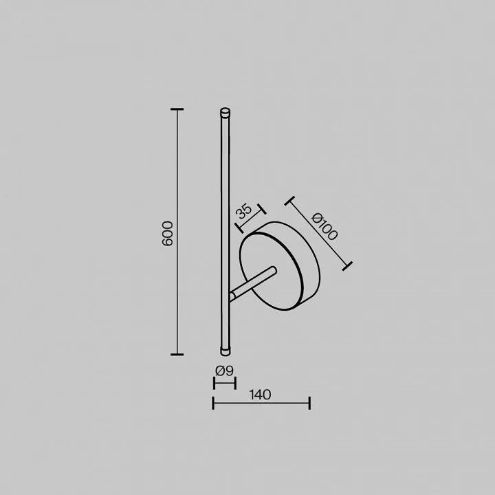 Бра Maytoni Technical Элегантный C085WL-L7BS2.7K