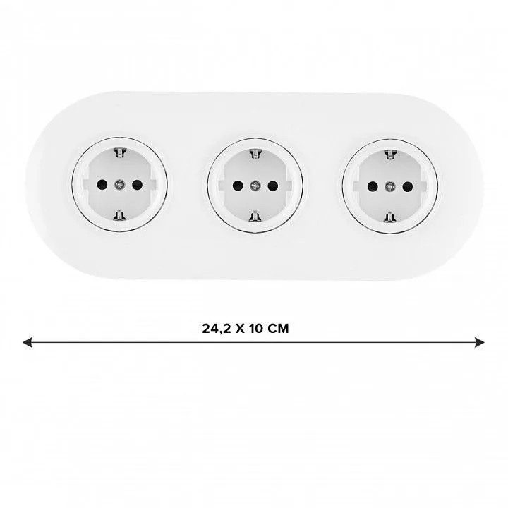 Розетка с заземлением и со шторкой Arte Milano SET08-3 SET08-3-40-1x3 white