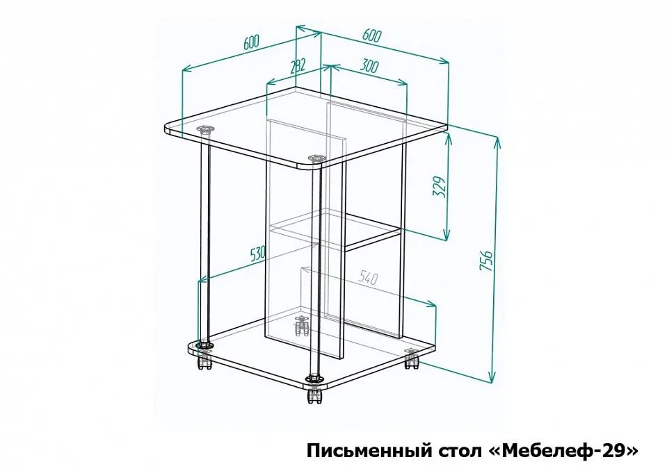 Стол письменный Мебелеф-29