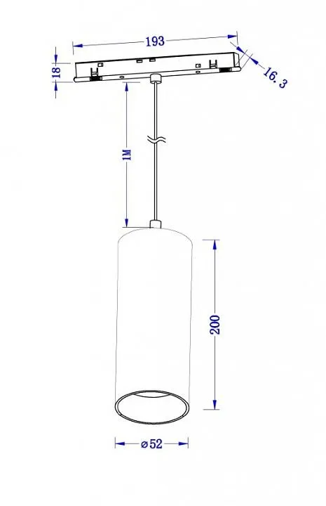 Подвесной светильник Maytoni Technical Фокус TR041-4-12W3K-M-DS-B