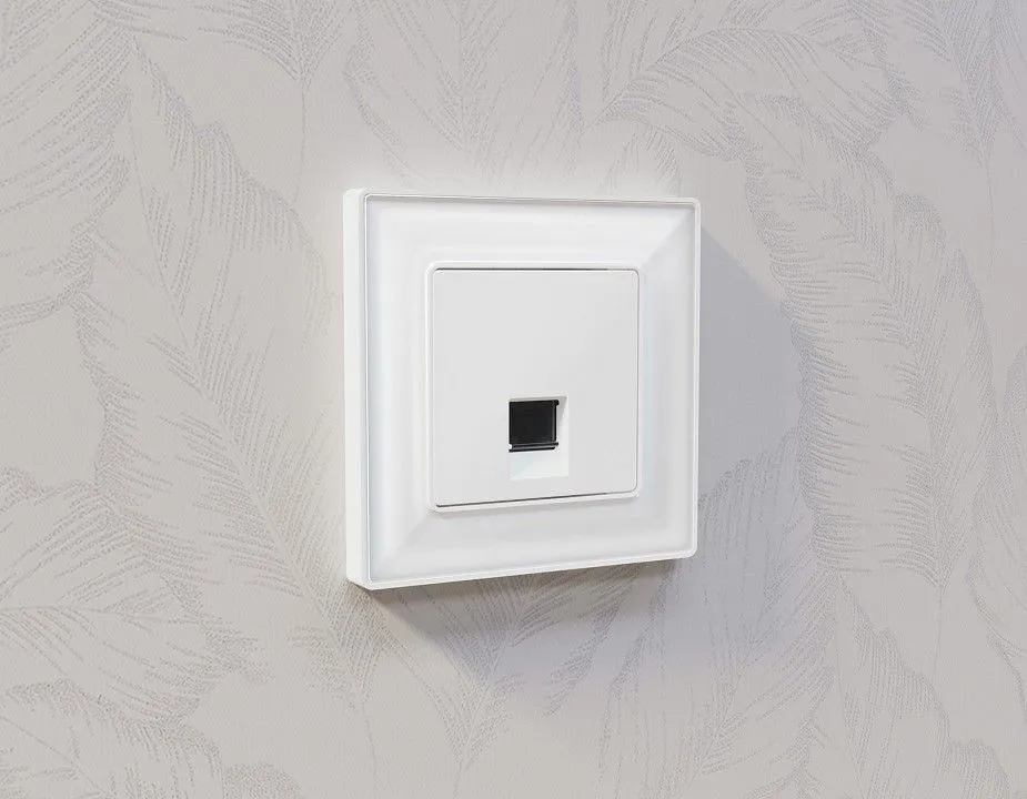 Накладка для розетки RJ-11 или RJ-45 Ambrella Volt ALFA AP1320