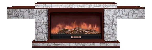 Комплект из электрокамина напольного и портала (217.5х41.5х70 см) Тауэр Старый город Premier S86 ТА000013