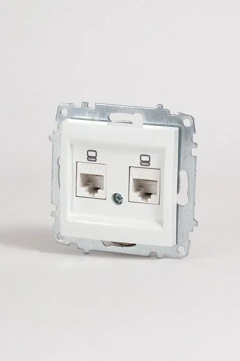 Розетка двойная Ethernet RJ-45 без рамки Elbi Eleсtriс Zena Vega 609-015600-248