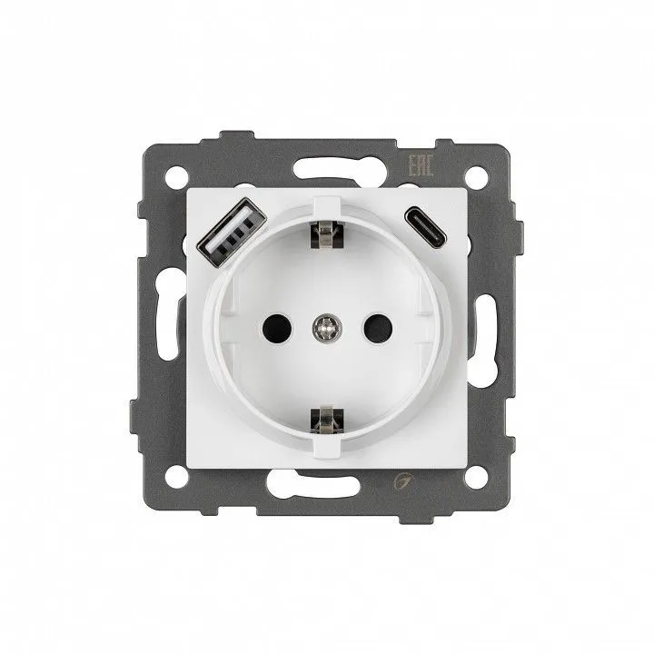 Розетка с заземлением и 2хUSB type A и C, без рамки Arlight SCT 049822