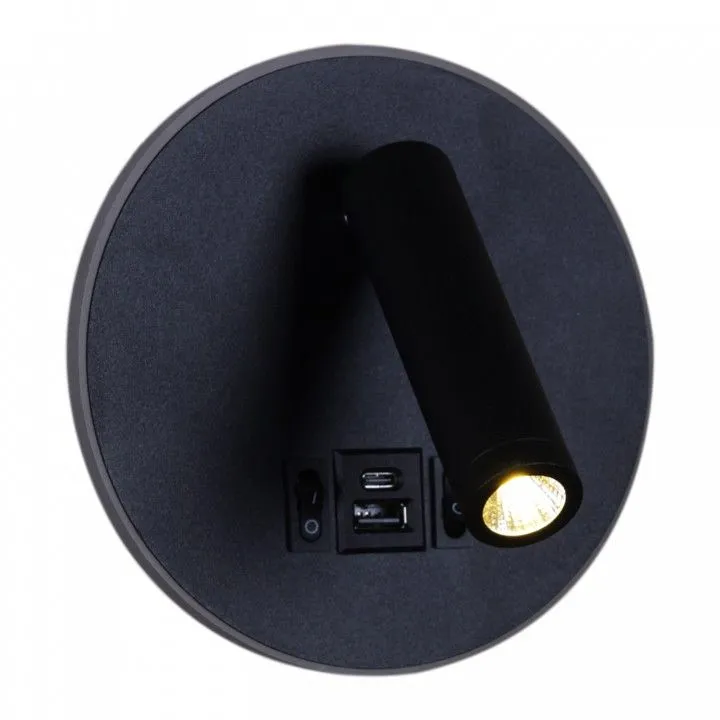Бра Reluce 86203 86203-9.2-001KT LED12W+USB BK