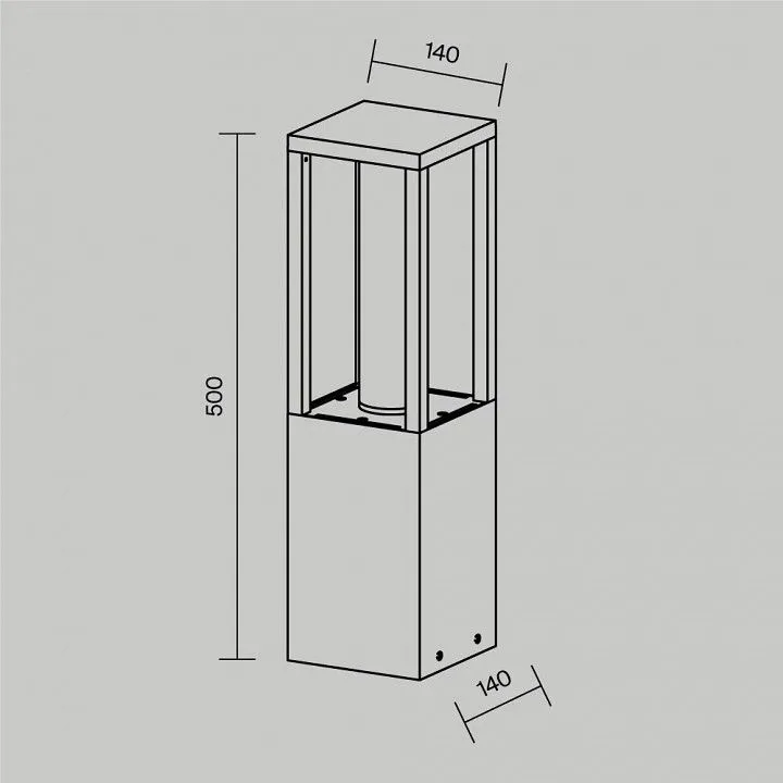 Наземный низкий светильник Maytoni Outdoor Экспо O480FL-L12B3K
