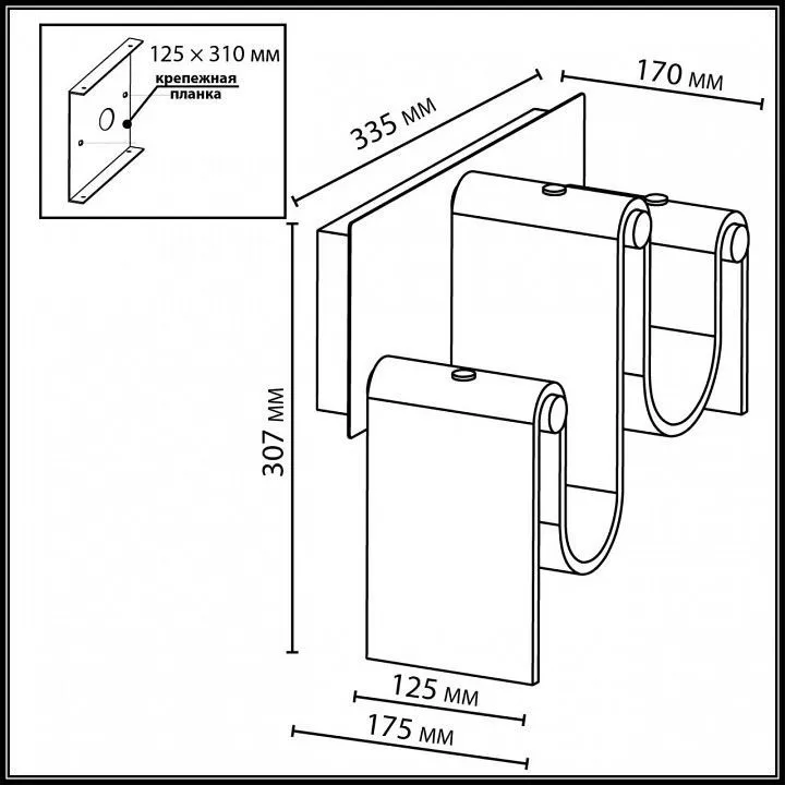 Накладной светильник Odeon Light Flow 5105/16WL