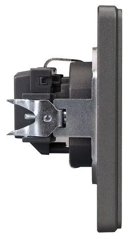 Розетка с заземлением и со шторкой, без рамки Kranz ROUND KR-78-0701-2
