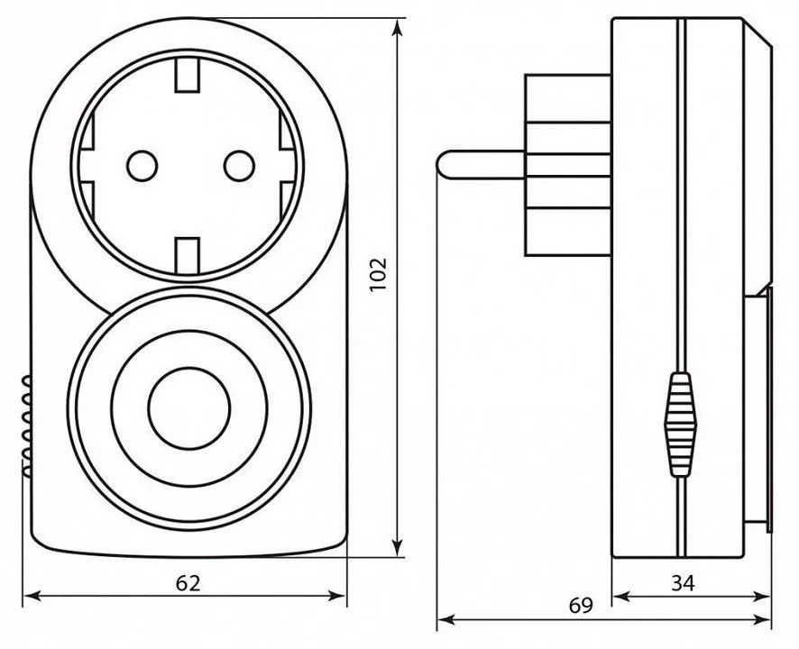Розетка с таймером Feron TM50 23238