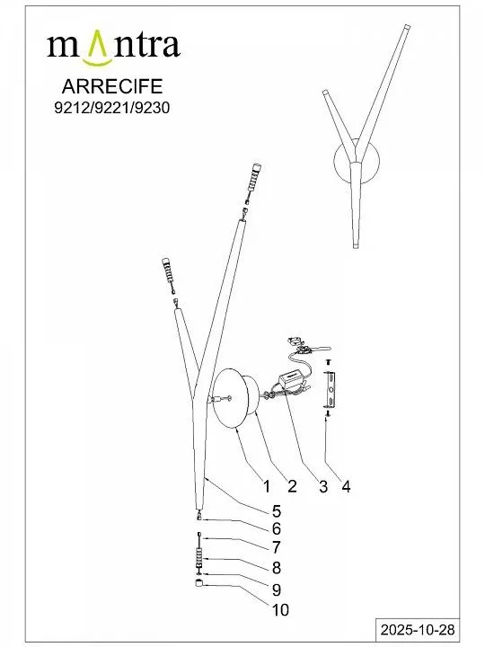 Бра Mantra Arrecife 9221