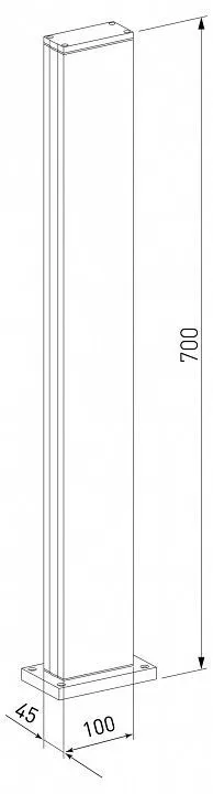 Наземный низкий светильник Elektrostandard Flat a053317