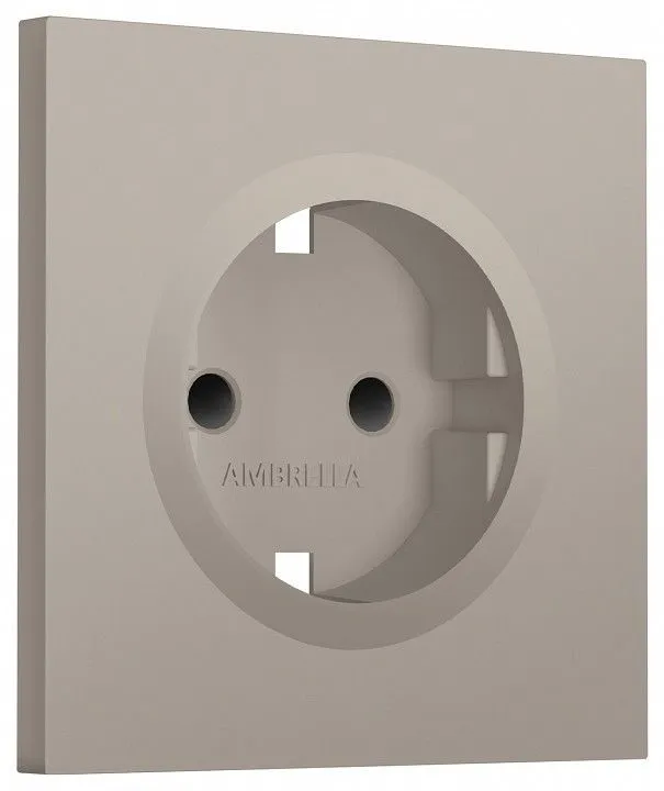 Накладка для розетки с заземлением и со шторками Ambrella Volt SIGMA SP3670