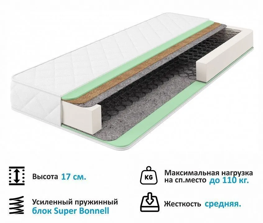 Кровать односпальная Elda 2000x900 c матрасом PROMO B COCOS