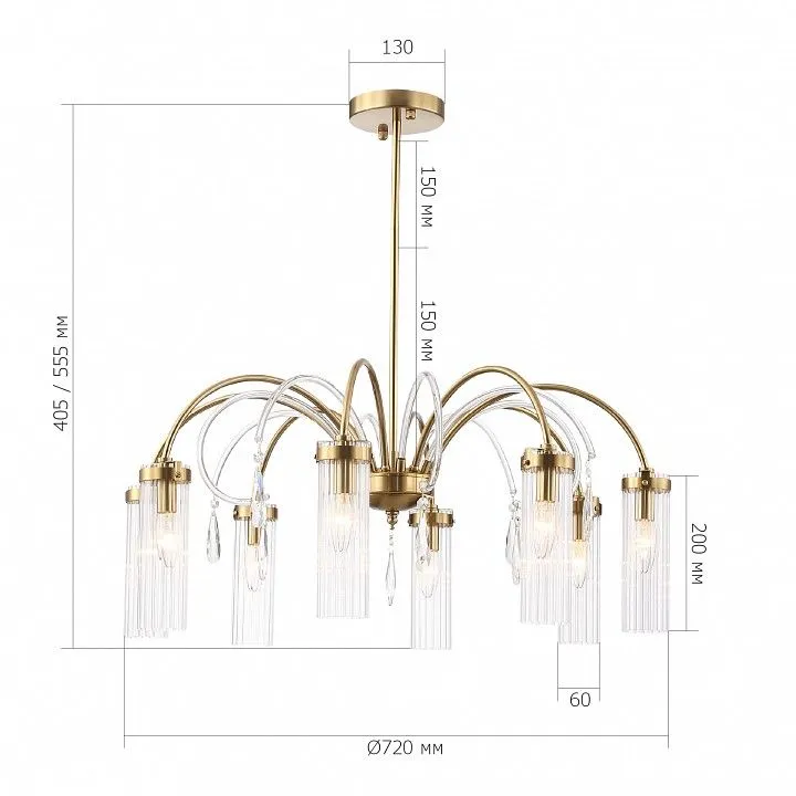 Люстра на штанге ST-Luce Luminera SL1401.303.08