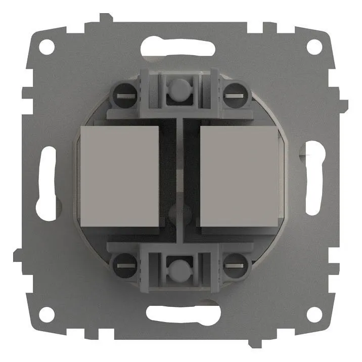 Розетка двойная Ethernet RJ-45 без рамки Elbi Eleсtriс Zena Vega 609-010200-248