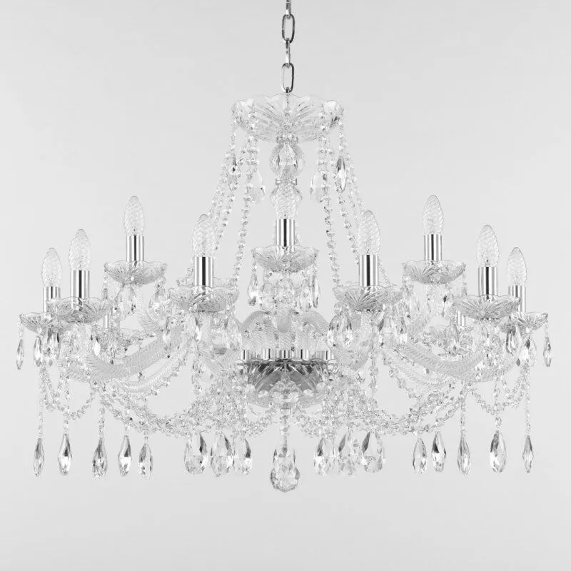 Подвесная люстра Bohemia Ivele Crystal 107 107/10+5/300 Ni