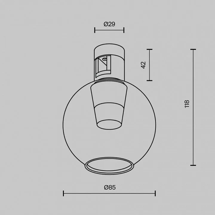 Накладной светильник Maytoni Technical Пузырь TR148-1-3W4K-BS