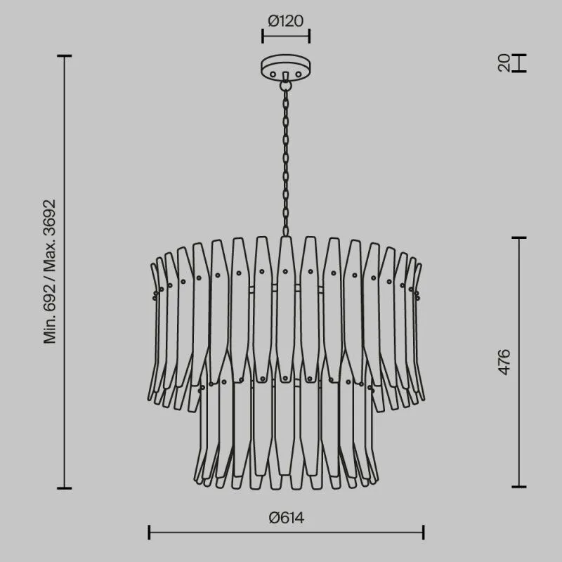 Подвесная люстра Maytoni Трепет MOD539PL-09MG