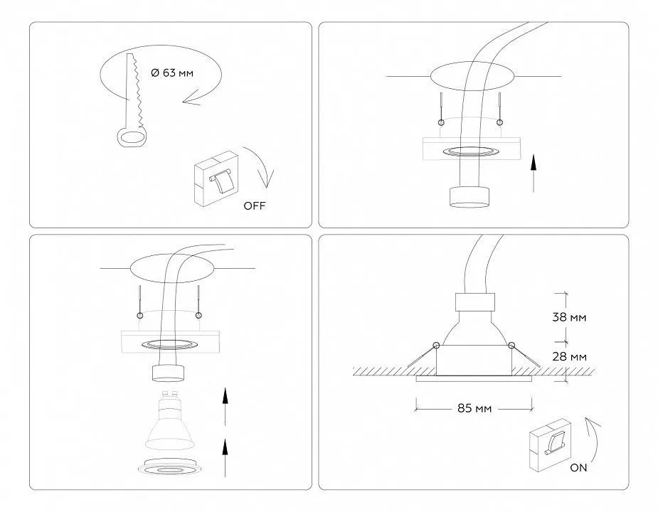 Встраиваемый светильник Ambrella Light TN TN102456