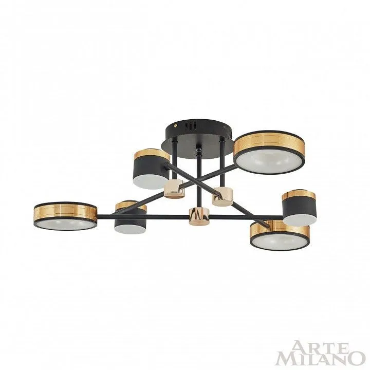Потолочная люстра Arte Milano Ferrara-71040 271040/6 BK/GD