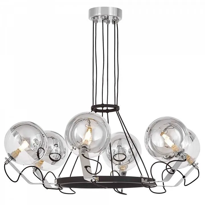 Подвесная люстра LUMINA DECO MARSEO LDP 9110-6 BK+CHR