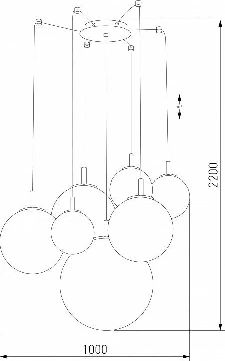 Подвесная люстра TK Lighting Cadix 4608 Cadix Gold