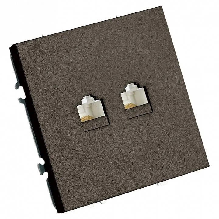 Розетка двойная Ethernet RJ-45 без рамки Stekker Эмили 49926