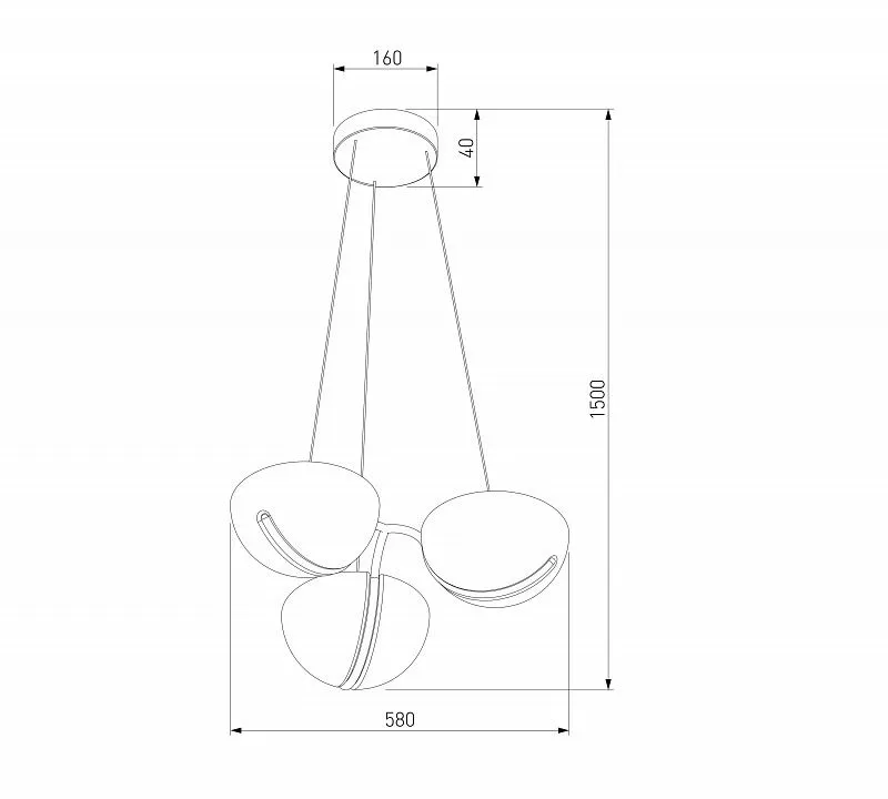 Подвесная люстра Eurosvet Emisfero 50083/3 LED золото